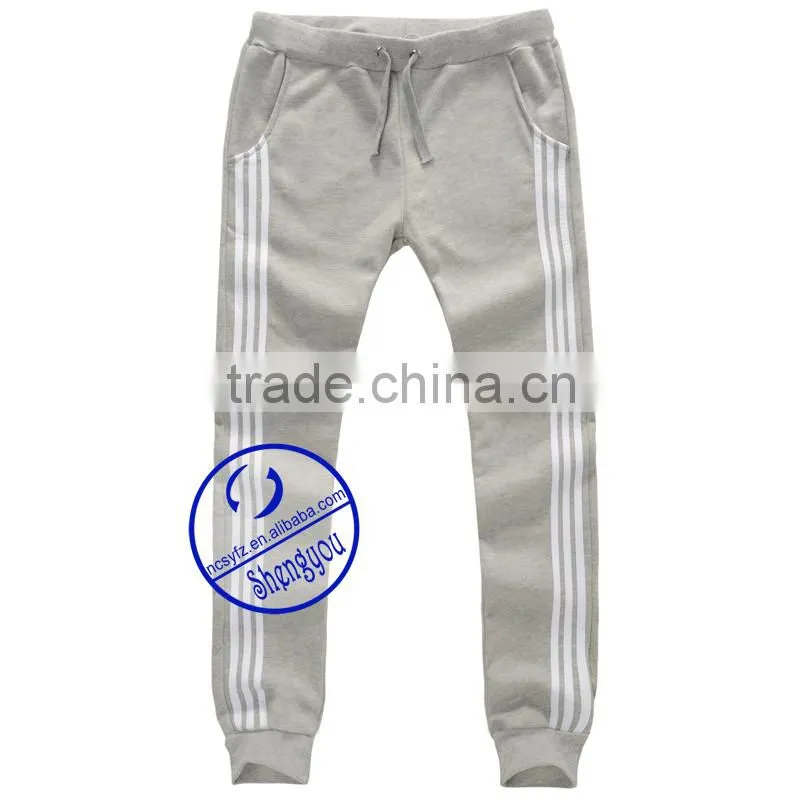2015 custom new arrival fashion cotton men plain jogger pants