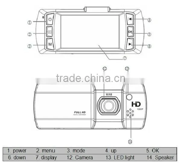 Best price NTK96650 H.264 full hd carcam full hd 1080p car rearview mirror video recorder