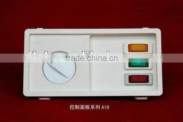 Electronic white thermostat panel