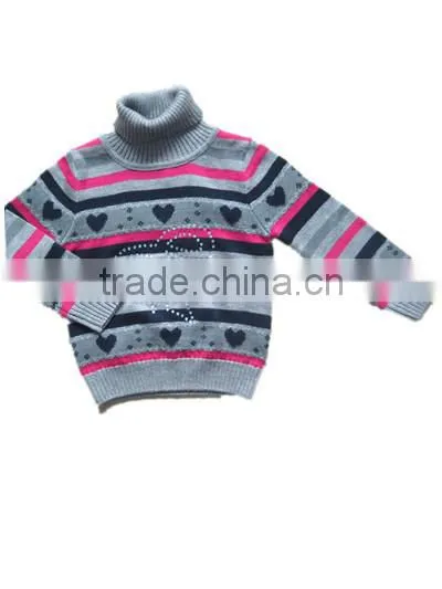 kids high neck pullover sweater