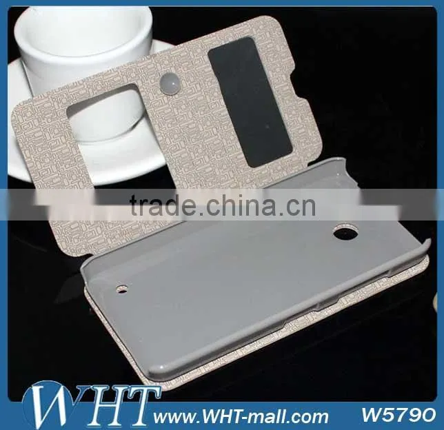 Luxury Flip Cover Case for Nokia Lumia 530, PU leather for Nokia Lumia 530 Case with Window