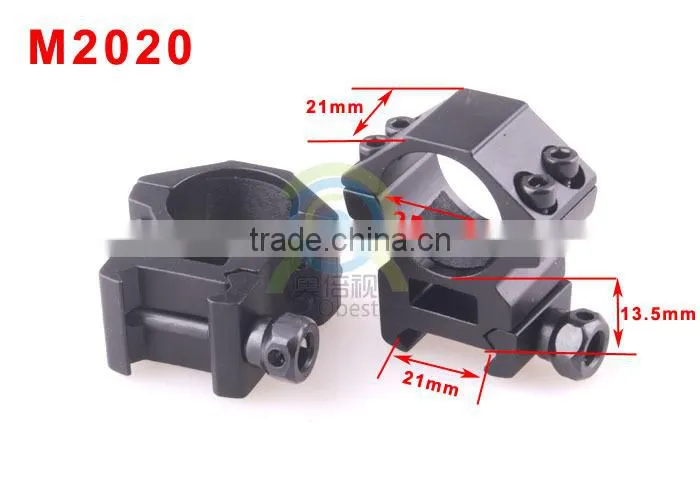 2 x Medium Profile 20mm Weaver Picatinny Rifle Scope Mounts 25.4mm 1" inch Ring