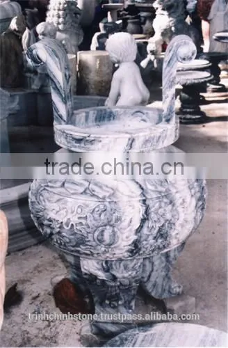 Hand Sculpture Carving Stone Marble Large Censer Thurible