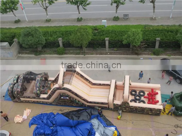 Military battle inflatable obstacle course for adult