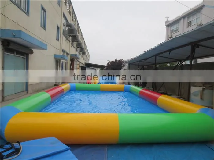 Beautiful design inflatable swimming pool with deck for sale
