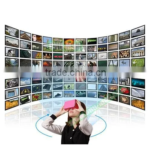Factory Price VR BOX 2.0 Google Cardboard, 3D Glasses Bluetooth Controller for 4.7 - 6.0 inch Mobile Phone