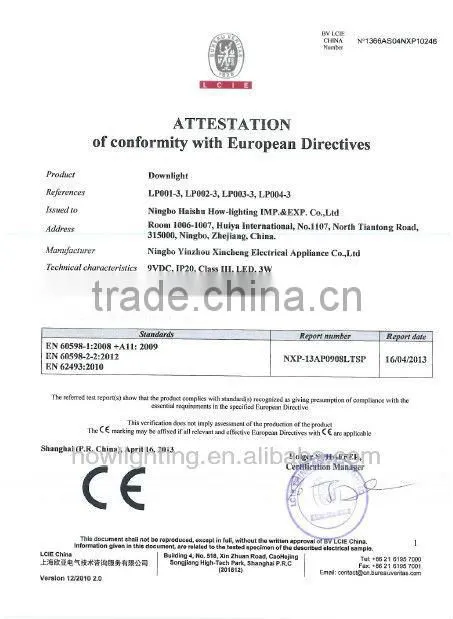 3W Square Downlight COB with Certification