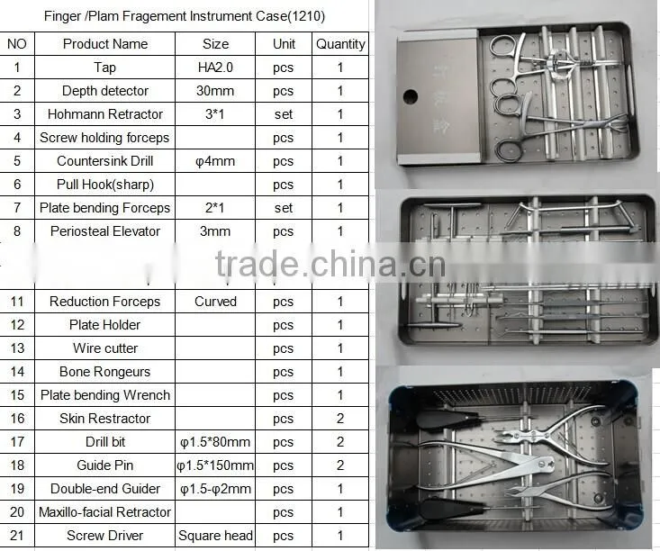 Orthopedic Implant T-shaped plate Maxillo Facial Plate