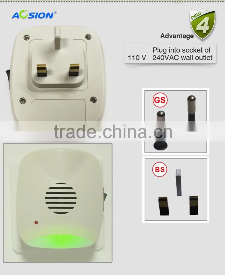 Aosion supply safety Mini Plug-in Electronic Ultrasonic mice rat mouse repeller