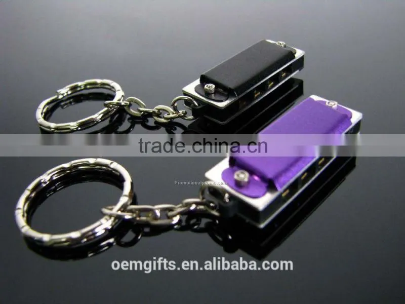 Hot harmonica,metal harmonica,mini harmonica with keychain