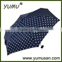 Cute Dot Printing Compact Mini Umbrella 5 Fold