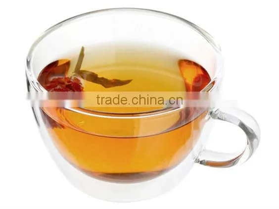Double Wall Glass Coffee Cup with Handle