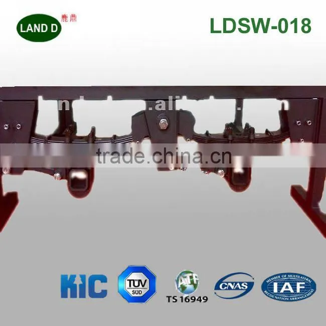 European YORK Type 12t Casting Machine Tool Semi Trailer Independent 2 Axles Suspension Parts for Heavy Vehicle