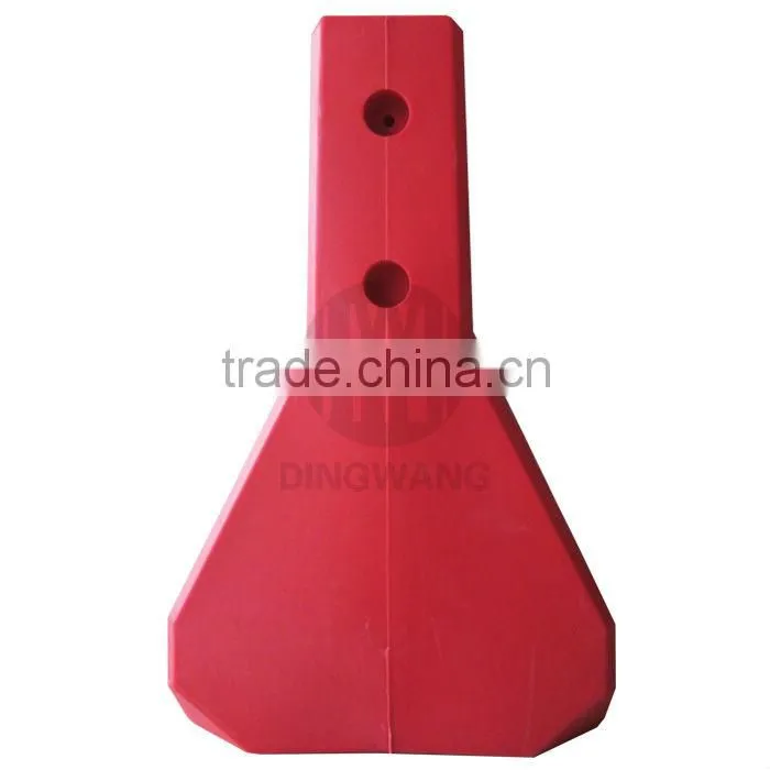 Black and yellow plastic safety barriers