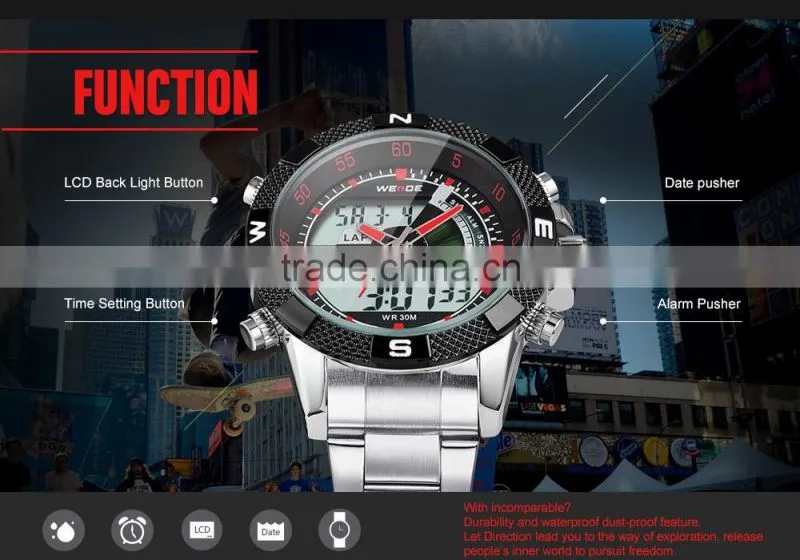 WH1104 Brand Name Men Watches Weide Quartz Hand Watch