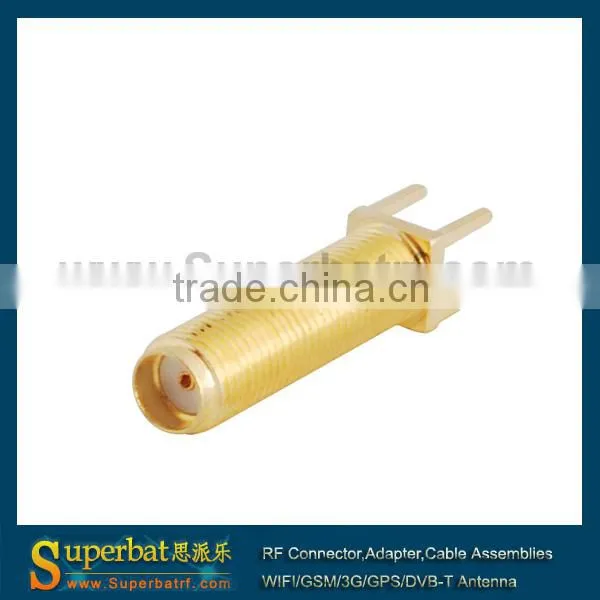SMA vertical thru hole Jack small electrical connectors for PCB