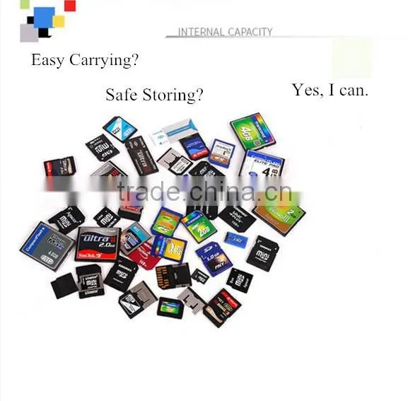Colorful Plastic memory card storage box SD TF MSD