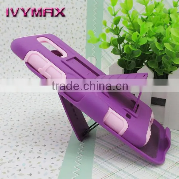 the latest rubber coated holster combo case for samsung galaxy S5 swivel belt clip