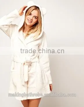 Lux Women's Microfleece Printed bathrobe woman sex with animal Robe
