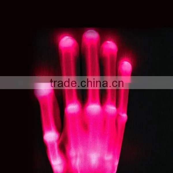 2016 Glow in the dark white led gloves for concert,light gloves led