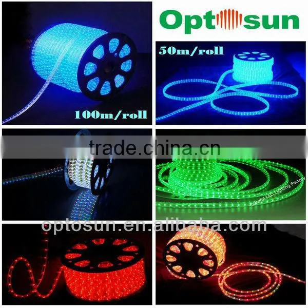 LED With CE RoHS certification house decoration wateproof DC12V 24V AC220V LED rope light