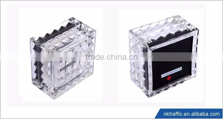 Solar Powered Garden Crystal Glass Frosted Solar Led Solar Brick