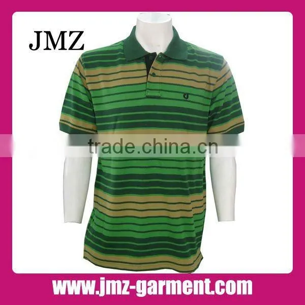 Mens yarn dyed stripe polo shirt