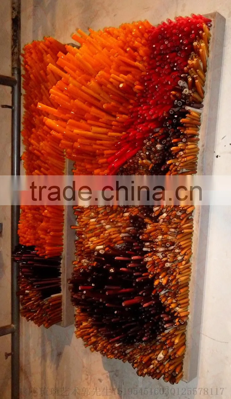hand blown glass wall decoration XO-20150629&Murano glass chandelier from famous Chinese glass artist Mr Ou