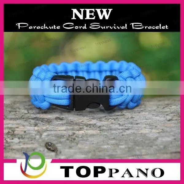 Top selling fashion promotional survival design red color paracord survival bracelet wholesale for girls