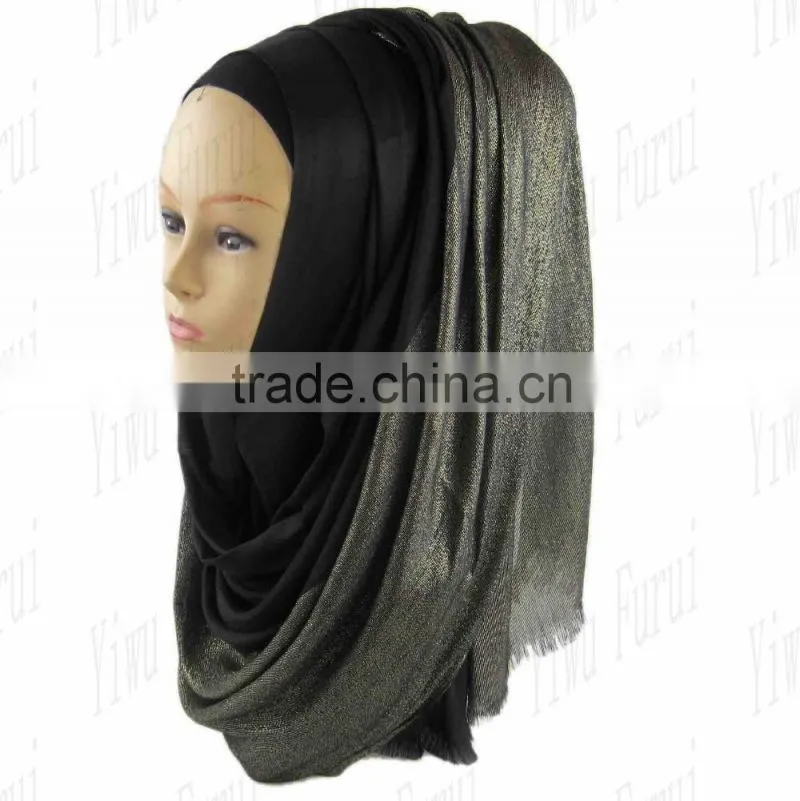 Wholesale fashion shimmer lurex viscose shawl hijab dubai muslim hijab scarf