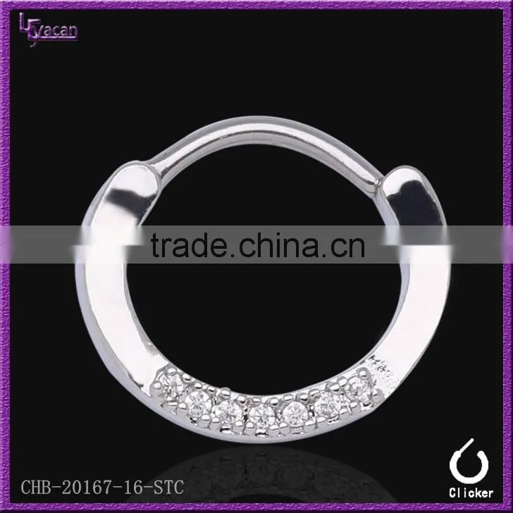 Yiwu Factory Sell Brass Jewelry Multi Gems Directly Nose Rings Body Jewelry Wholesale