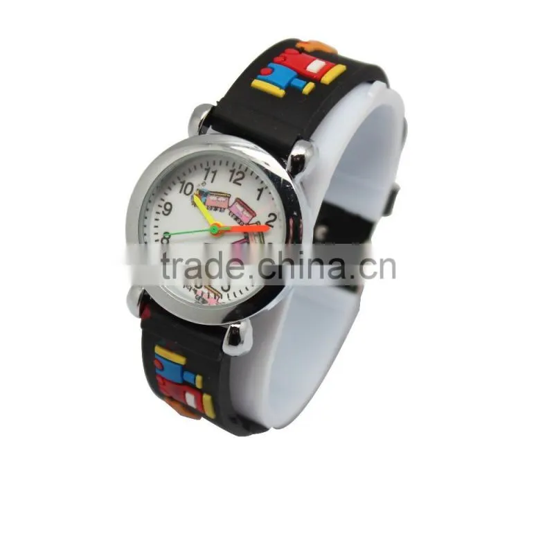 R0763 Chinese Wholesale Cotoon Colorful Watches For Girls, Newest Children Strap Watch