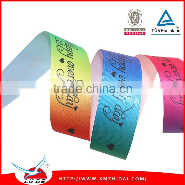 New design thermal transfer ribbon /Heat Transfer Printing Satin Ribbon decorate Christmas Day