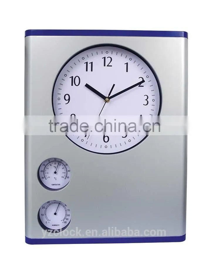 2014 NEW YINGZI CLOCK Big Size Weather Station Wall Clock With Temperature YZ-8992