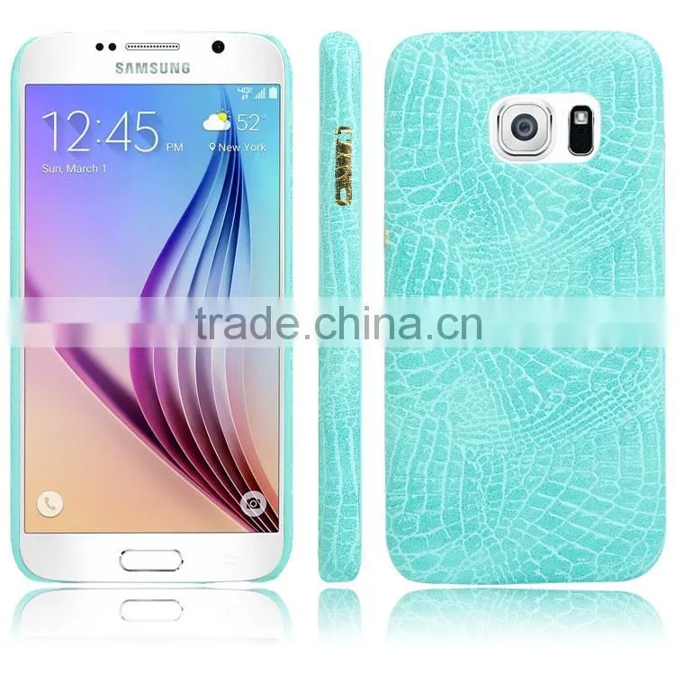 Leather Back Cover Case for Samsung Galaxy s7 s7edge Ultra Thin Crocodile Pattern PU Leather Hard Back Cover
