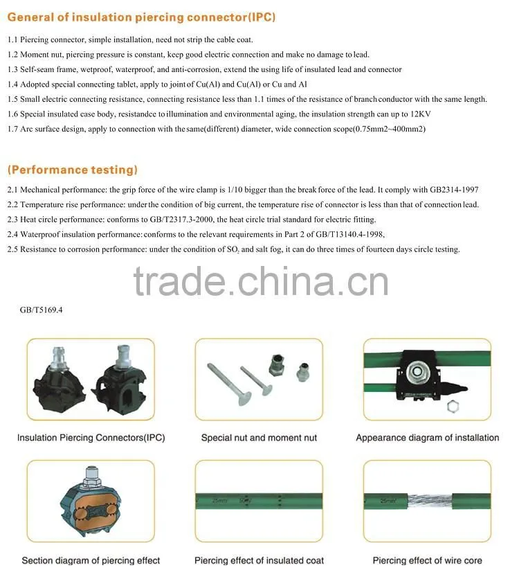 SMICO High Demand Products Insulated Wire Ipc Insulation Piercing Connectors