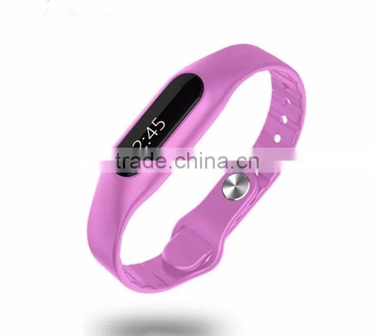 LCD smart watch, E6 silicone watch band sports wristband lcd smart watch