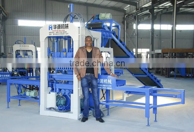 QT8-15 hollow block machine with concrete block making machine price in india