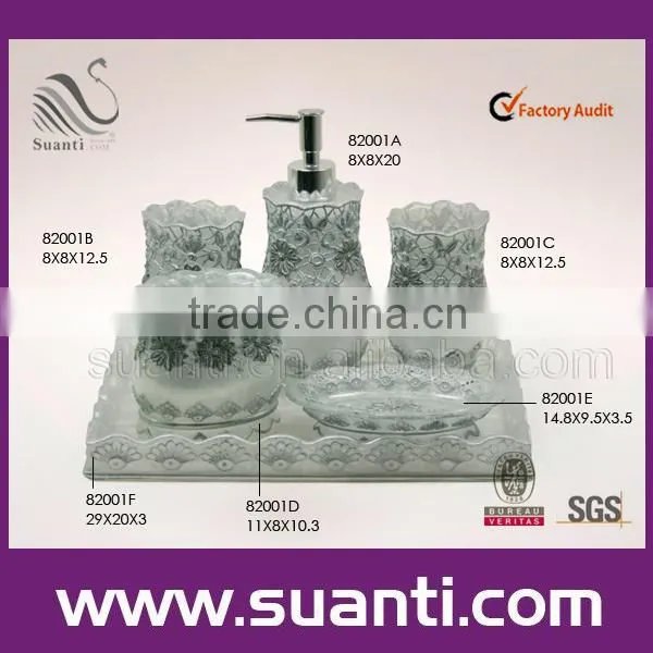 silver luxury wholesale bath set