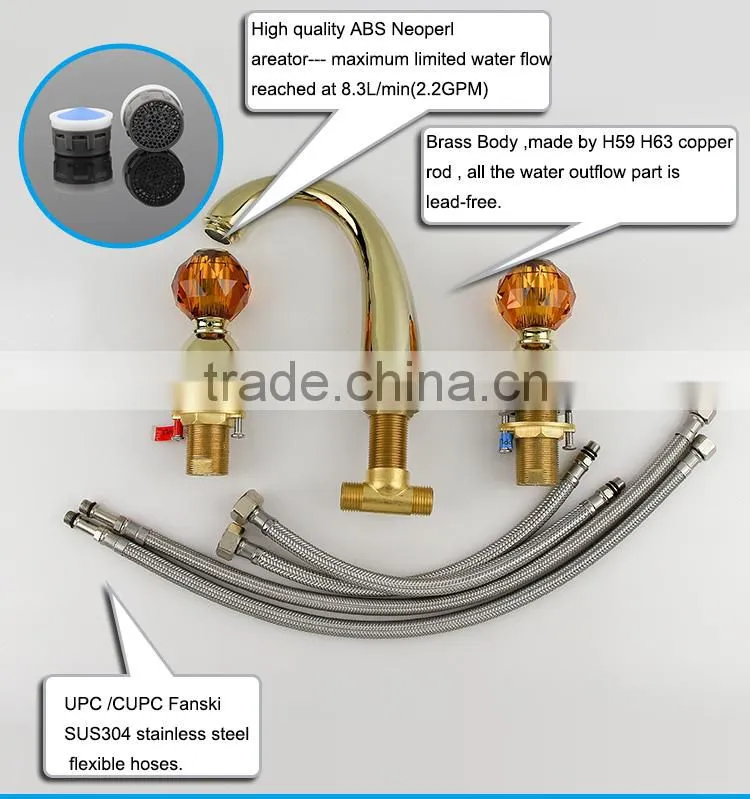 Antique Roman Gold Bathroom Faucet