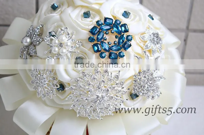 High quality luxurious blue wedding buquet