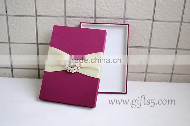 Gorgeous Burgundy wedding invitation boxes