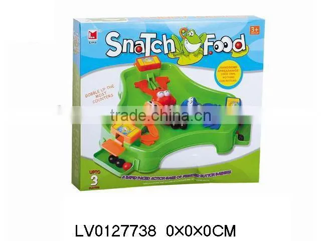 Funny Frog snatch food game toy ,plastic board game toys for kids