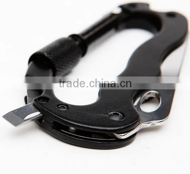 2015 the newest design and the most popular multi- funtion aluminum carabinner with many colors