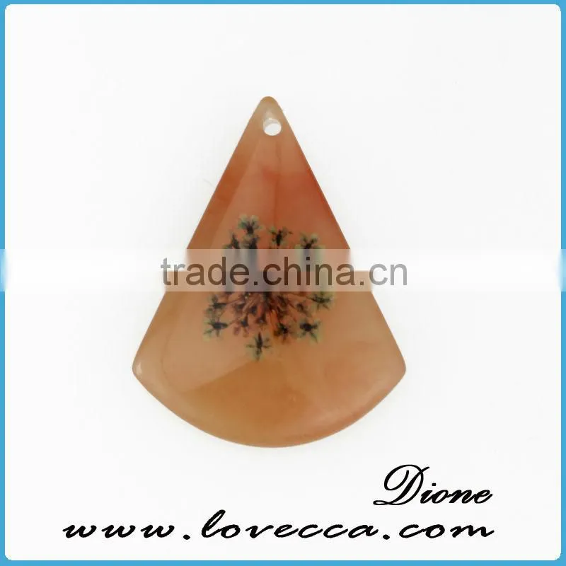 2015 New arrival !!! High quality fashion new design eco-friendly oval shape flat back real flower resin cabochon