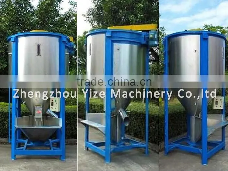 Vertical 1 ton feed mixer / Plastic Pellets Powder Color Mixer with Heater