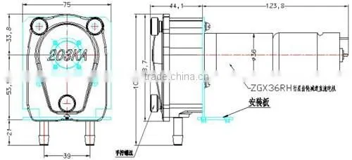 JIHPUMP peristaltic pump for dispensing printing ink with quick install panel of flow rate 930ml/min