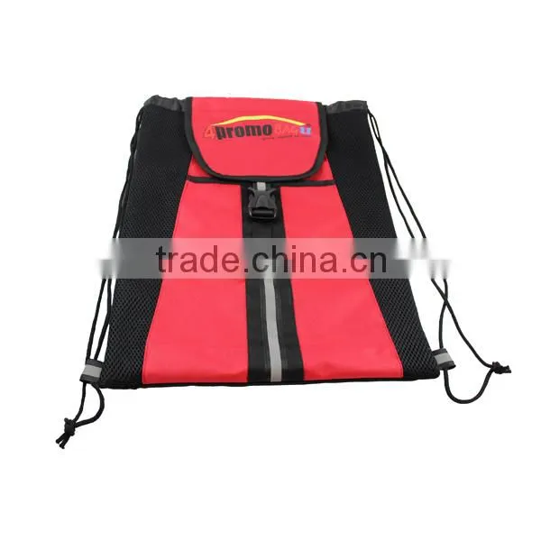 Polyester Drawstring Backpack with buckle