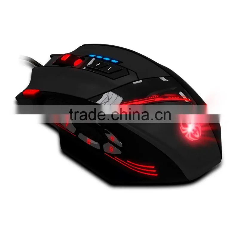 ZELOTES 12 Programmable Buttons LED Optical Professional High Precision USB Gaming Mouse