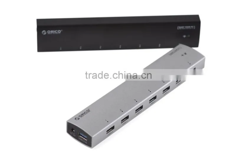 Wholesale OEM 7 Ports USB 3.0 Hub with Power Adapter,superspeed usb hub